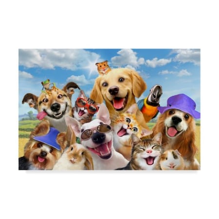 Howard Robinson 'Goofy Puppies' Canvas Art,30x47